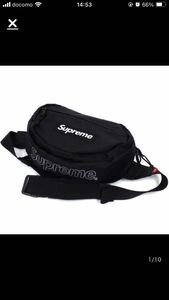 ☆ 18FW Supreme シュプリーム Waist Bag ウエストバッグ ショルダーバッグ ボディーバッグ バッグ box logo ボックスロゴ (ブラック黒)RDS