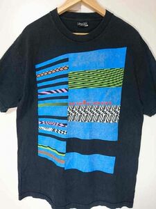 ☆VOLCOM ボルコム デザイン プリント Tシャツ USサイズ【L】ブラック 黒 コットン 古着　　　　　◆81263◆