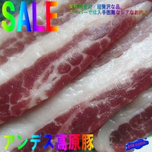 大人気!! アンデス高原の美味しい「豚バラ500g」2.5mm