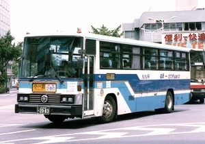 【 バス写真 Lサイズ 】 西鉄 懐かしのS型1987年式 ■ 4235北九州22か2083