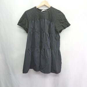 ◇ ⊂ Demi-Luxe BEAMS ティアード 半袖. Ｔシャツ サイズ表記なし ブラック レディース E