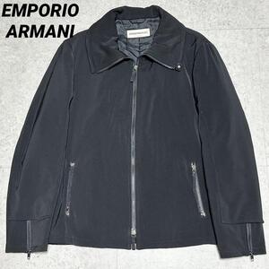 EMPORIO ARMANI archive ハイネックブルゾン 黒 50 ワイヤー