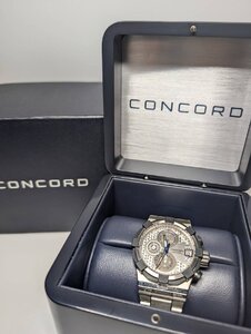 ★美品 CONCORD コンコルド 腕時計01.5.14.1001 オートマティック 自動巻き クロノグラフ メンズ 箱付き 稼働品