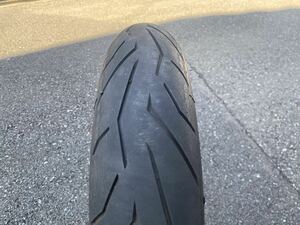 1円スタート 中古MCタイヤ PIRELLI DIABLO ROSSOⅡ 120/70ZR17 ピレリ ディアブロ ロッソ2 120 70 17 0920 