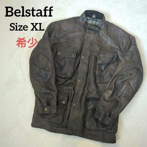 1円～ 極希少 Belstaff ベルスタッフ レザーカーコート レザージャケット イタリア XL 古着 ヴィンテージ 