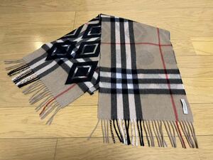 BURBERRY　バーバリー　マフラー　カシミア100％　リバーシブル　希少品　美品　送料無料!!!