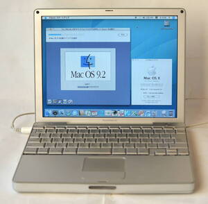 PowerBook G4 12inch アルミニウム 1GHz 768MB/40G/BT/AM/Combo 　OSX10.4.11&0S9.2.2クラッシック環境 