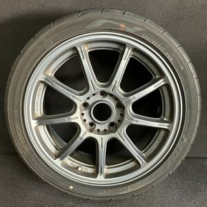 1本のみ グラムライツ 57G 205/45R17 7.5J+50 5穴 PCD114.3 17インチ アルミ ホイール MADEinJAPAN レイズ RAYS アドバンネオバ付