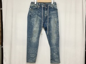 期間限定セール ビックジョン BIG JOHN BIG JOHN×TES×JEANS FACTORY ペイント テーパードジョガーパンツ スキニーデニム サイズ 30