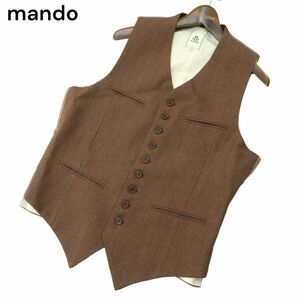 mando マンド 通年 切替★ シンチバック ベスト ジレ Sz.42　メンズ 日本製　A4T02954_3#O