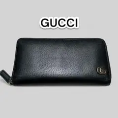 美品　GUCCI 長財布　GGマーモント　ラウンドファスナー