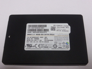 Samsung SSD SATA 2.5inch 960GB(1TB以下） 電源投入回数32回 使用時間59510時間 正常判定 本体のみ 中古品です MZ7KM960HAHP-000D6③