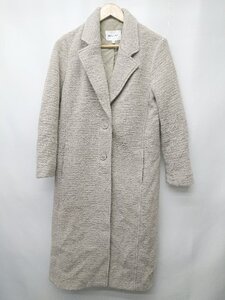 ◇ MOUSSY マウジー ウール 長袖 チェスターコート サイズ1 グレージュ系 レディース P