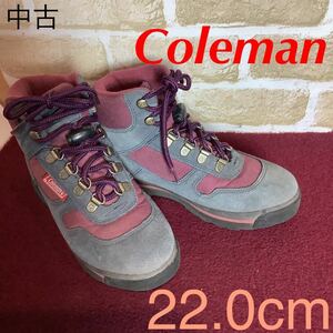 【売り切り!送料無料!】A-320 Coleman!トレッキングシューズ!22.0cm!登山!アウトドア!キャンプ!小さいサイズ！中古!