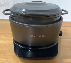 VERMICULAR バーミキュラ ポットヒーター IH調理器 PH23A ポット 鋳物ホーロー鍋 PT23A ブラック ライスポット 1~5合炊き 2016年製