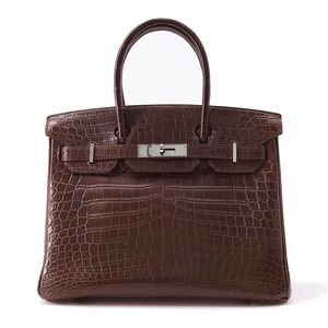 エルメス バーキン30 ハバナ/シルバー金具 ニロティカスマット □K刻印 HERMES Birkin ハンドバッグ 【安心保証】