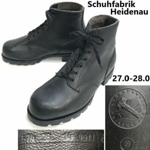 美品/Vintage★ドイツ軍/警察/オフィサーブーツ【27.0-28.0黒 x 茶】ミリタリー/サービスシューズ/Germany/Leather/Boots/shoes◆pWB104-09