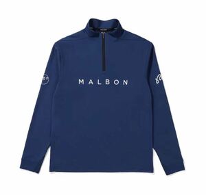 M マルボンゴルフ MALBON GOLF 　ゴルフウエア　ジップ　ゴルフ　ネイビー