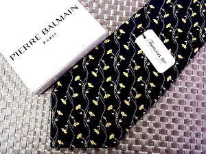 ♪2075S♪新品【花 植物 葉っぱ 柄】ピエールバルマン【PIERRE BALMAIN】ネクタイ