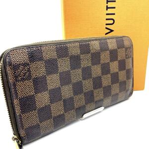 極美品 LOUIS VUITTON ルイヴィトン ダミエ エベヌ ジッピーウォレット ラウンドファスナー ジップ 長財布 男女兼用 N41661/CR0132