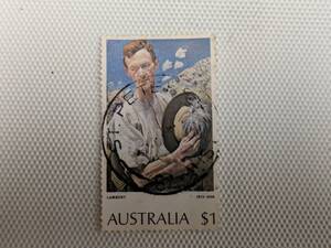 オーストラリア切手 Australia Lambert 1873-1930 $1 Stamp 満月印 