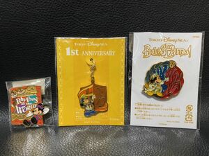 未開封保管品　ディズニー　ピンバッジ　3点セット　ディズニーシー　1st ANNIVERSARY 非売品　など　Disney