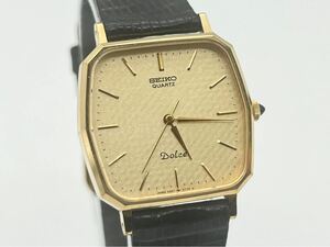 K17KD6 稼働品 SEIKO セイコー DOLCE ドルチェ 5931-5560 メンズ腕時計 ゴールド文字盤 クオーツ