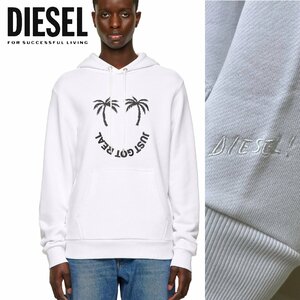 正規品/新品/未使用/XS■訳ありアウトレット品■定価27,500円■DIESEL ディーゼル メンズ ロゴ プリント スウェット パーカー 長袖 N129