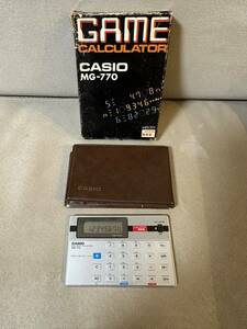 ■カシオ ゲーム電卓 MG-770 GAME&MELODY 名刺サイズ (動作品 電池交換済)