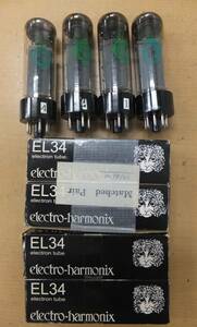 中古ジャンク　Electro Harmonix エレクトロハーモニクス EL34 　4本セット[1-1081] ◆送料無料(北海道・沖縄・離島は除く)◆