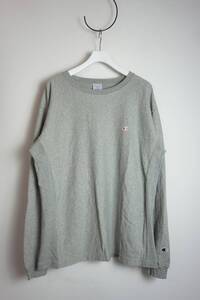 美品 22SS CHAMPION チャンピオン Reverse Weave リバースウィーブ ロングスリーブ 長袖 Tシャツ カットソー C3-W403 灰 XL 本物 416O