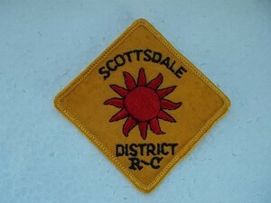 70年台 スコッツデール ボーイスカウト SCOTTSDALEアリゾナ太陽 アメリカ ビンテージ刺繍ワッペン/USA古着カスタム70sアメリカン v75