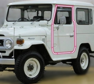 新品 ランクル 40 フロント ドア ウェザーストリップ シール 左右セット BJ40 FJ40 トヨタ ランドクルーザー 枠 ゴム モール 残り数点 