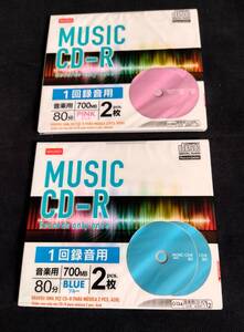 CD-R メディア　記録用ディスク　MUSIC CD-R　2P×2=4枚　在庫整理　新品　☆未開封・保管品　