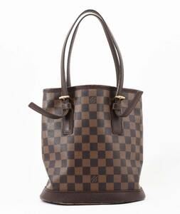 1円Louis Vuitton ルイヴィトン ダミエ マレ ハンドバッグ バケツ トートバッグ 肩掛け M42240 PVC レザー 24-1791