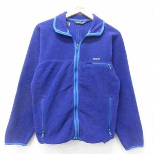 S/古着 パタゴニア patagonia 長袖 フリース ジャケット メンズ 80s 紫系 パープル 24nov22 中古 アウター