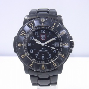 1円～ LUMINOX ルミノックス SERIES 3400 F-117 NIGHTHAWK ナイトホーク デイト ブラック クォーツ