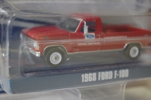 M 1/64スケール　グリーンライト　1968　FORD F-100　レッド　インディアナポリス　