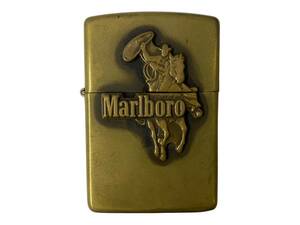 zippo (ジッポー) 1991年製 Marlboro マルボロ カウボーイ ソリッドプラス オイルライター ゴールド 雑貨/049