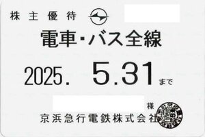 京浜急行 電車・バス全線パス(定期タイプ) 2025年5月末まで[男性名義]