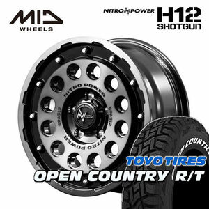 送料無料 デリカD5 RAV4 ナイトロパワー H12 ショットガン ブラッククリア 235/70R16 TOYO オープンカントリー R/T ホワイトレター