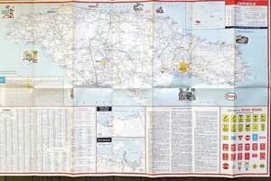 ジャマイカ　ロードマップ JAMAICA Road Map 1972 　lithographed in U.S.A.