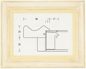 マイン アンティークホワイト サイズF8号