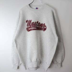 USA製 90s RUSSELL SWEAT ラッセル スウェット vintage ヴィンテージ 古着 カレッジ MLB グレー 霜降り Y2K リバース 希少 アメリカ製