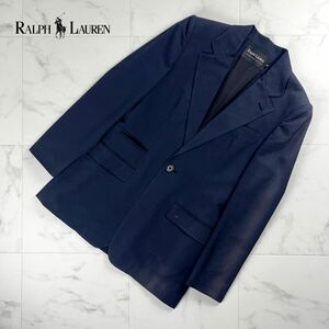 RALPH LAUREN ラルフローレン シングルボタン テーラードジャケット 総裏 メンズ 紺 ネイビー サイズ9*MC568