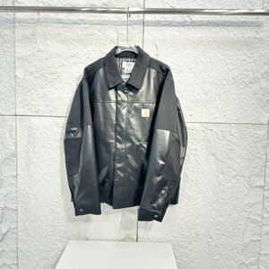 CARHARTT WIP カーハート JUNYA WATANABE スタジャンアウタージャケット コラボ ジャケット トップス ブラック 希少 中古 Lサイズ