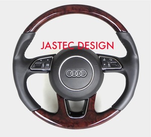 NEW 新品 限定1本 在庫・即納品 AUDI アウディ Q3 1.4 TFSI スポーツ 天然本木製 ウッドステアリング by JASTEC DESIGN