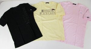 バーバリー ブラックレーベル 半袖　Tシャツ サイズ2　3枚　BURBERRY BLACK LABEL　黄　ピンク　黒