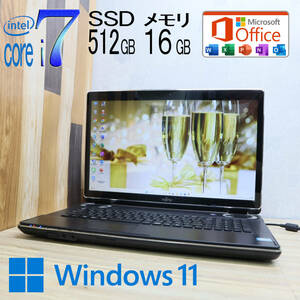 ★美品 最上級4コアi7！新品SSD512GB メモリ16GB★NH77/ED Core i7-2670QM Win11 MS Office2019 Home&Business 中古品 ノートPC★P72098