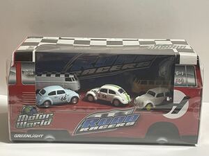 GREENLIGHT ROAD RACERS SET VOLKSWAGEN BEETLE SAMBA BUS PANEL VANグリーンライト フォルクスワーゲン ビートル サンバ バス